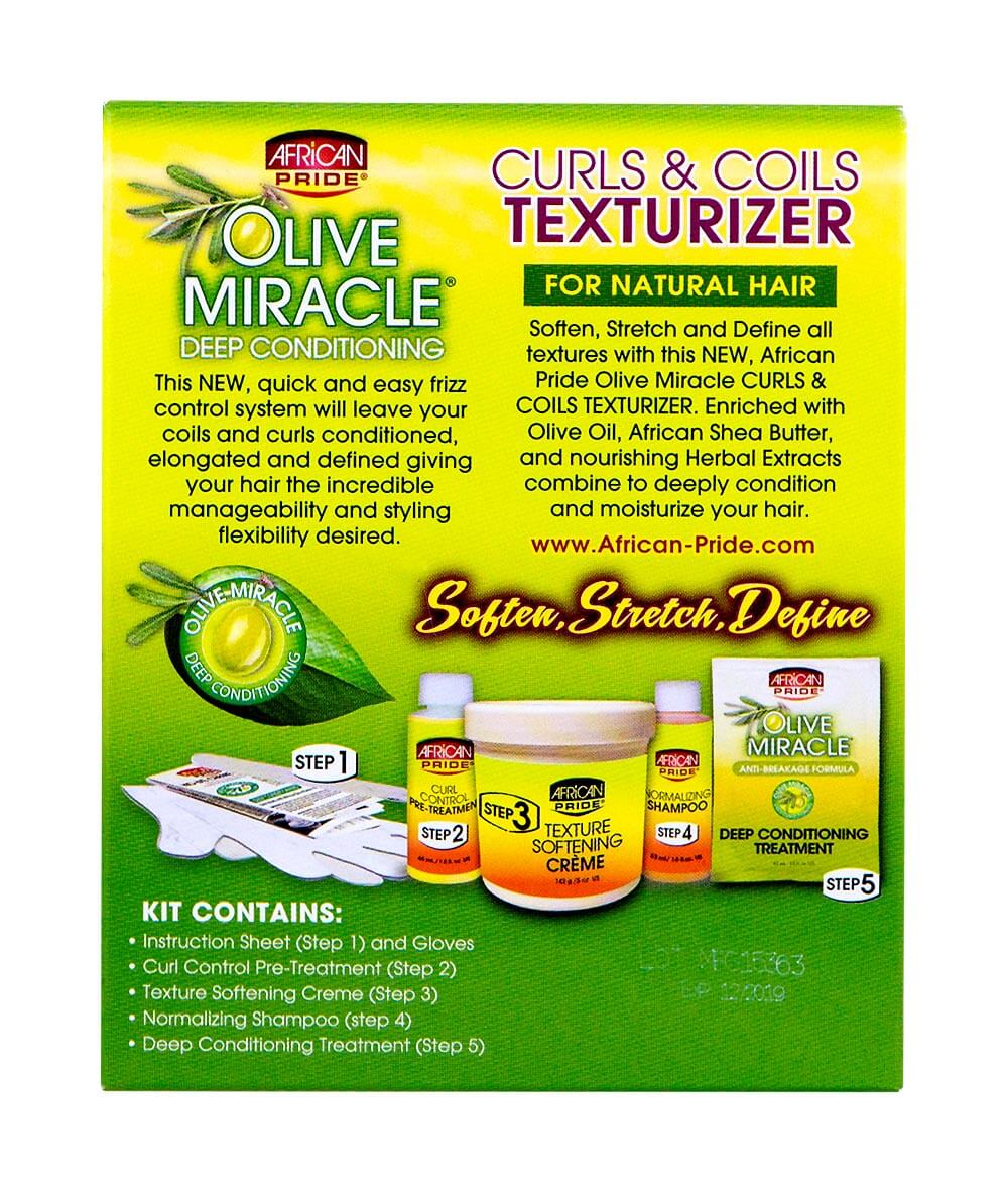 African Pride Olive Miracle Curls & Coils Texturizer Kit - Image 2