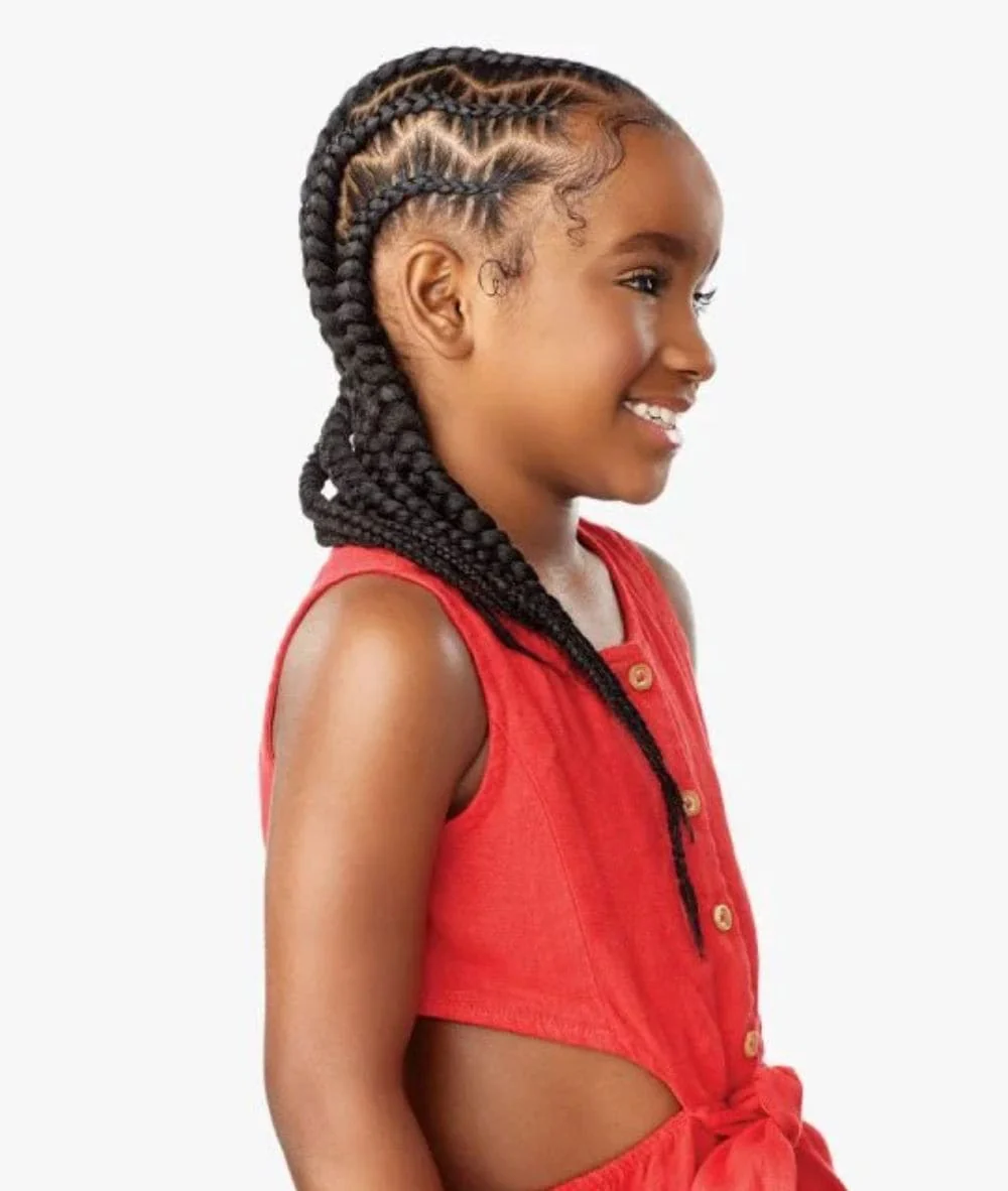 African Collection X-Pression 3X Kids Pre-Stretched Braid 28" - Image 2