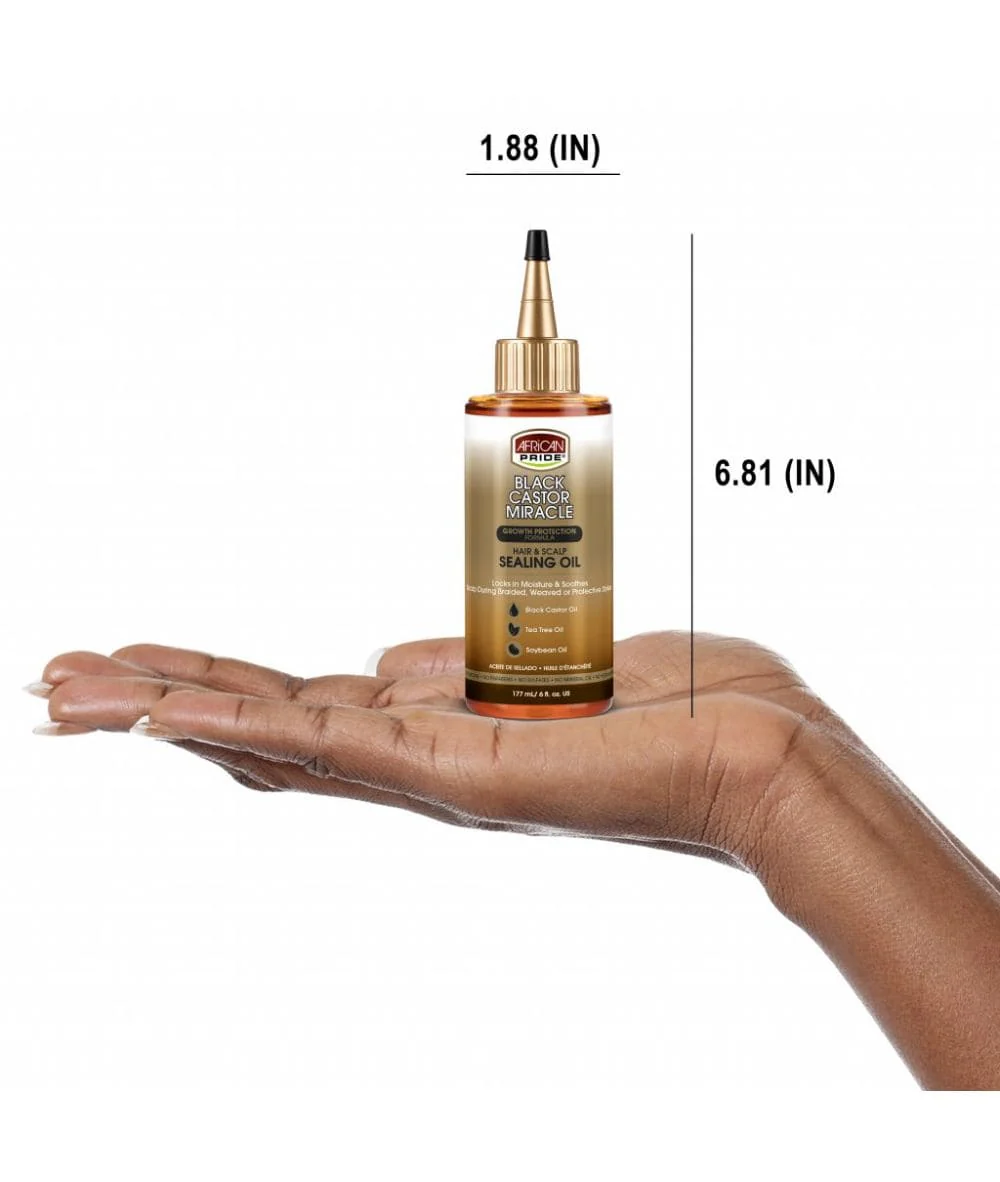 African Pride Black Castor Miracle Sealing Oil 6oz - Image 5