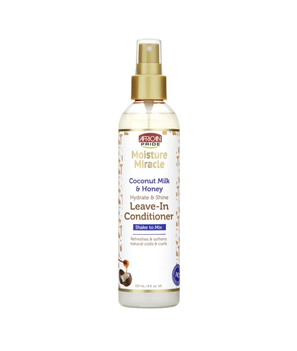 African Pride Moisture Miracle Coconut Milk&Honey Leave-In Conditioner 8oz - Image 4