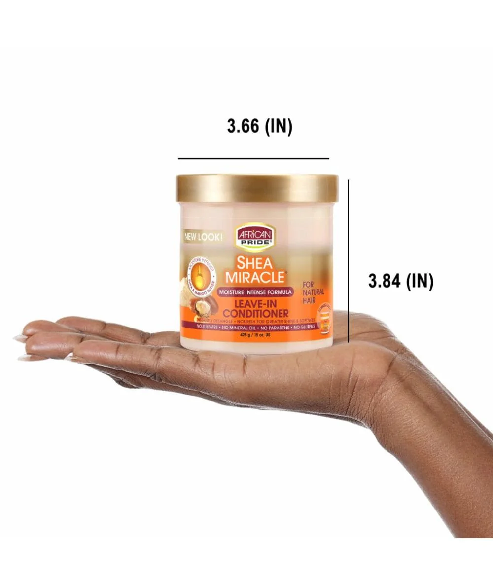 African Pride Shea Miracle Moisture Intense Leave In Conditioner 15 oz - Image 6