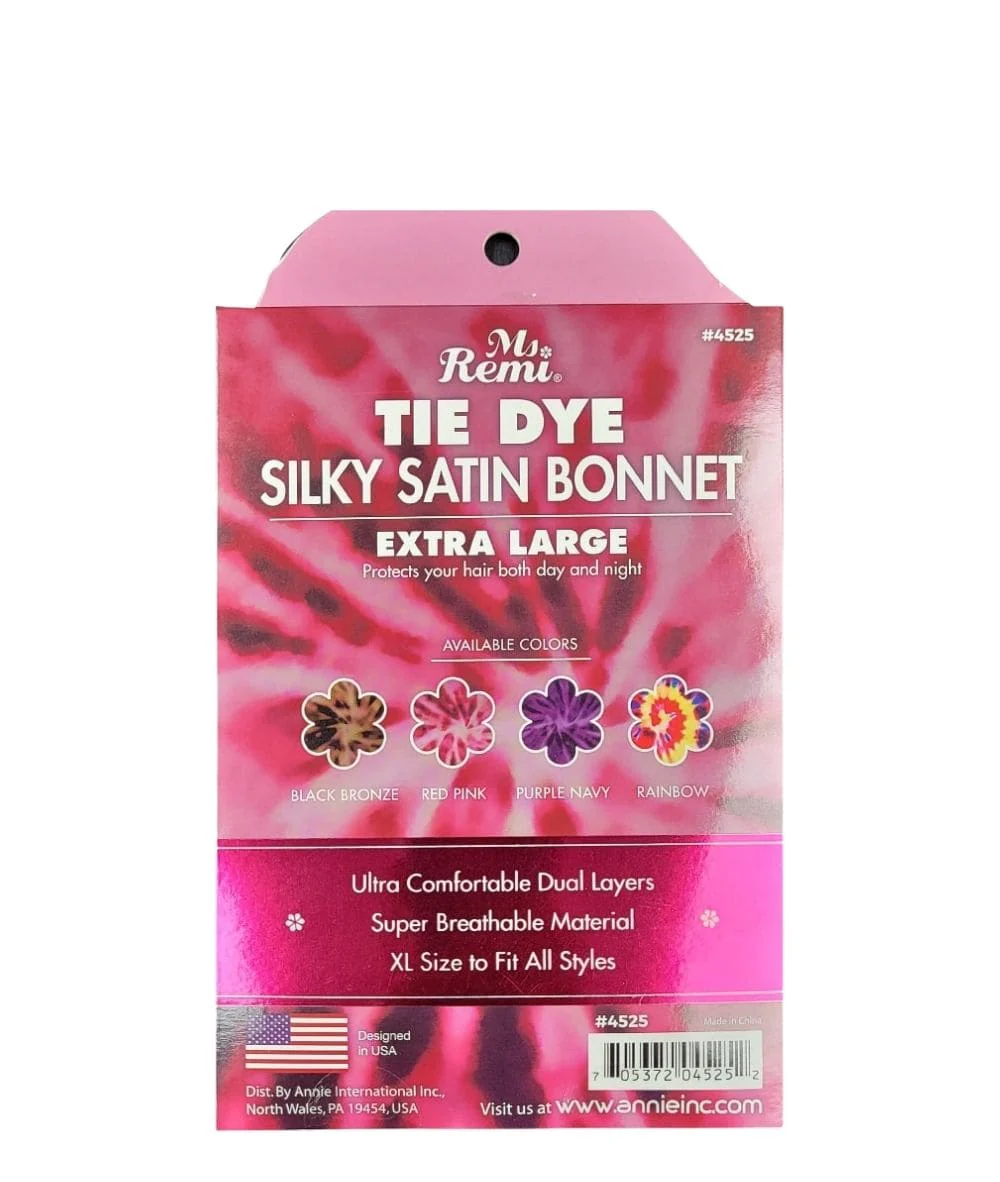 Annie Ms. Remi Silky Satin Tie Dye Bonnet X-Large #4525 [Assorted] - Image 2