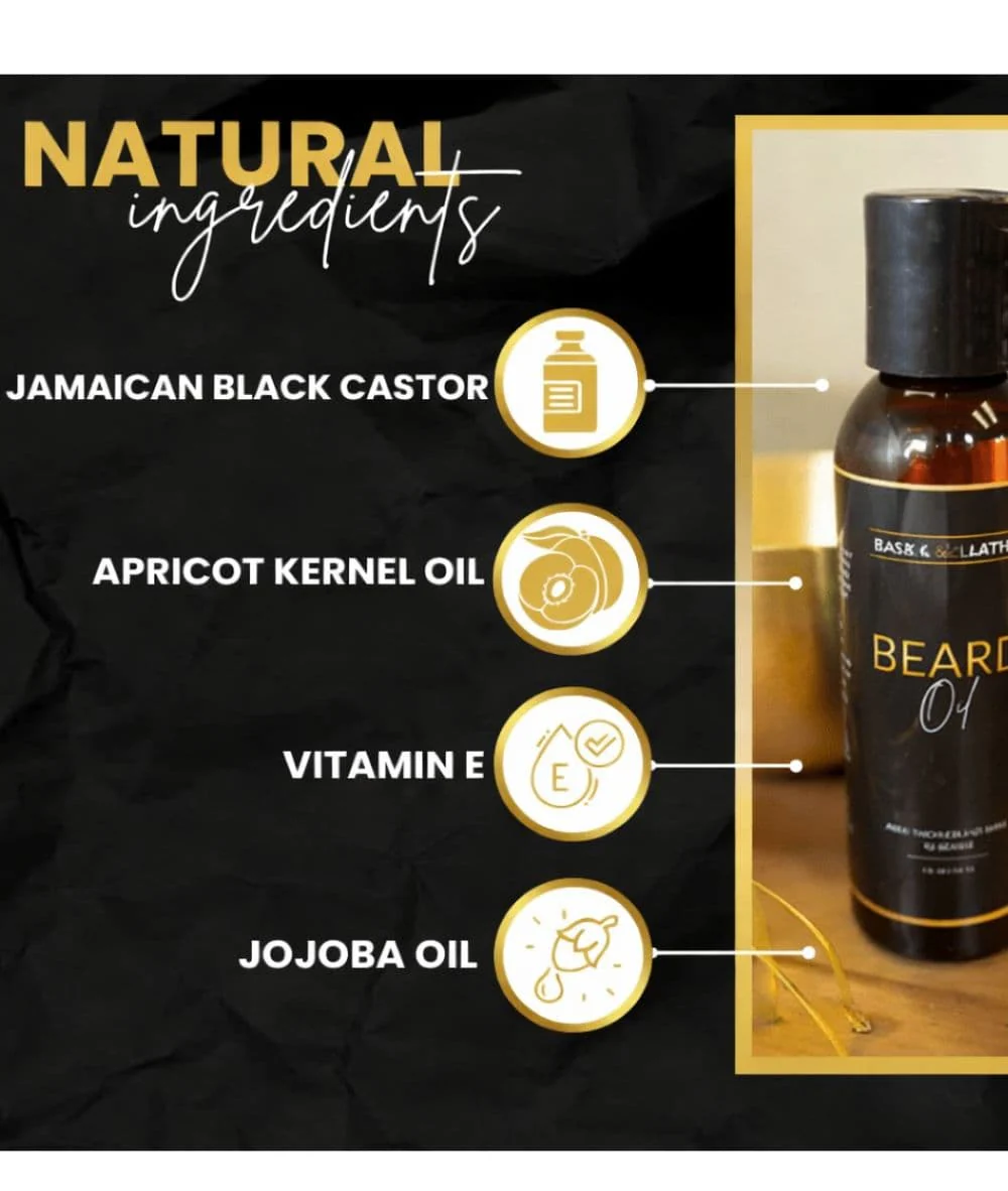 BASK & LATHER Beard Oil 4oz - Image 2