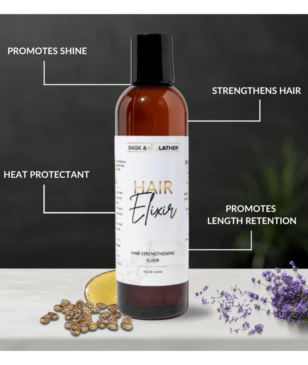 BASK & LATHER Hair Elixir Oil 4oz - Image 2