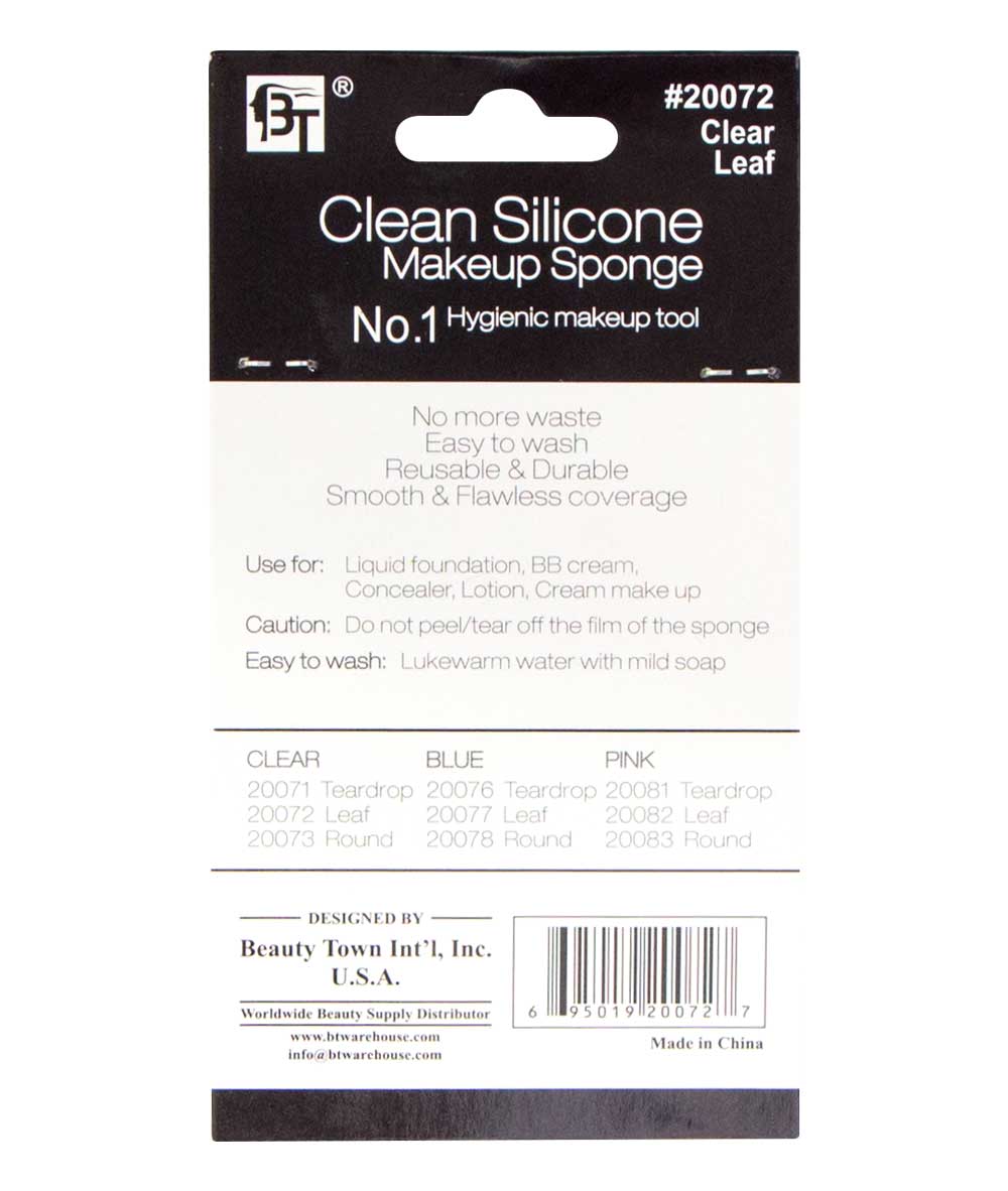 Beauty Town Clean Silicone Makeup Sponge #20072 [Leaf] - Image 2