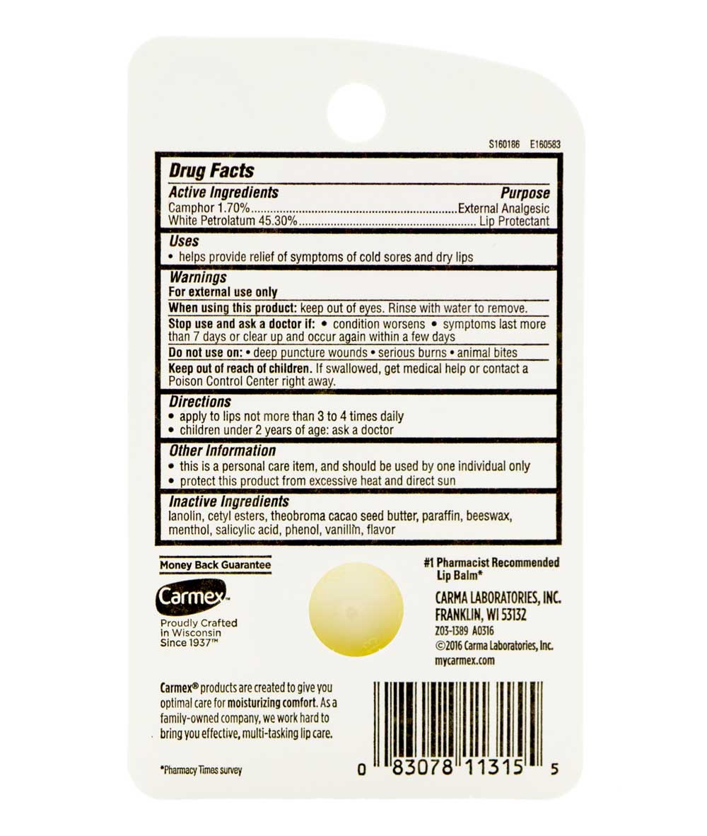 Carmex Jar Classic Lip Balm Medicated [Original] 0.25 oz - Image 2