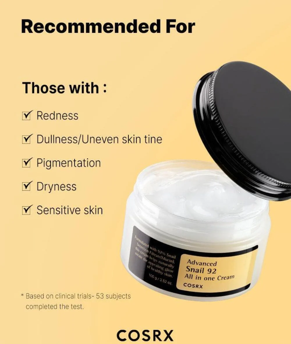 Cosrx Advanced Snail 92 All In One Cream 3.52oz - Image 4