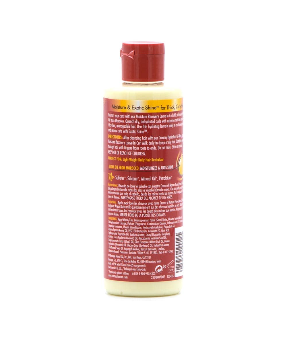 Creme Of Nature Arg/O Moist Recovery Leave-In Curl Hair Milk 8Oz - Image 2