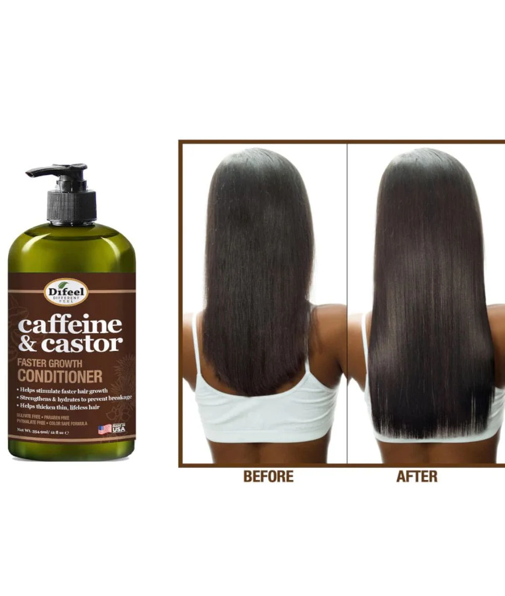 Difeel Caffeine & Castor Conditioner 12Oz - Image 3