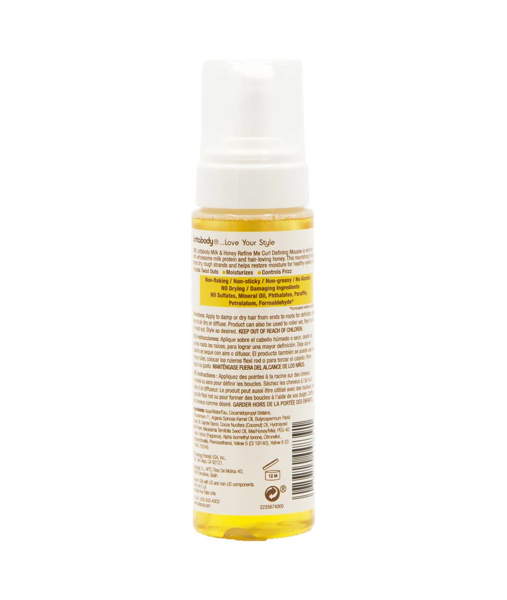 Lottabody Milk&Honey Refine Me Curl Defining Mousse 7Oz - Image 2