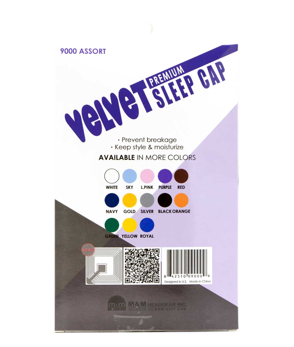 M&M Qfitt Premium Velvet Sleep Cap #9000 [Assort] - Image 2