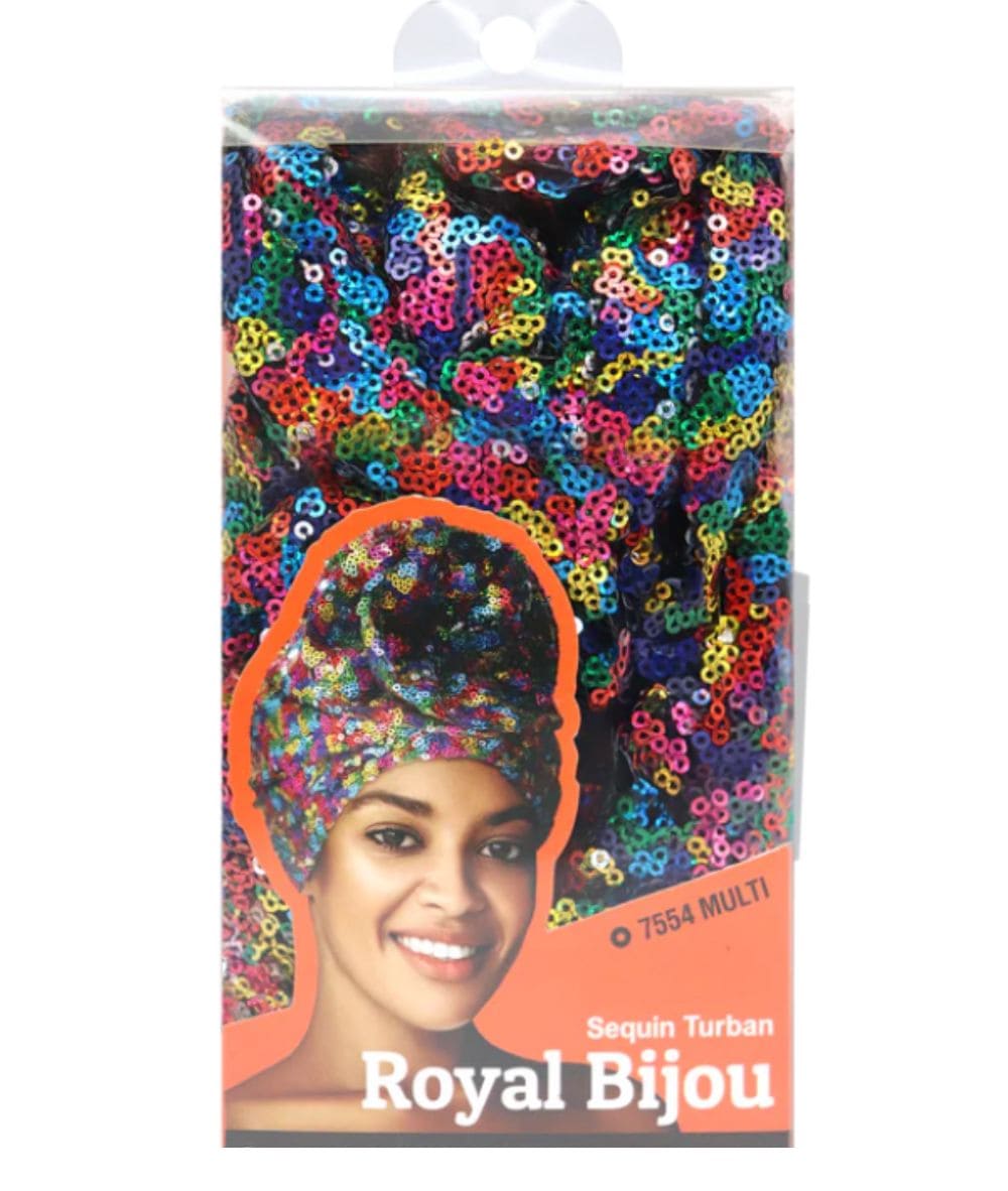 M&M Qfitt Sequin Turban Royal Bijou - Image 4