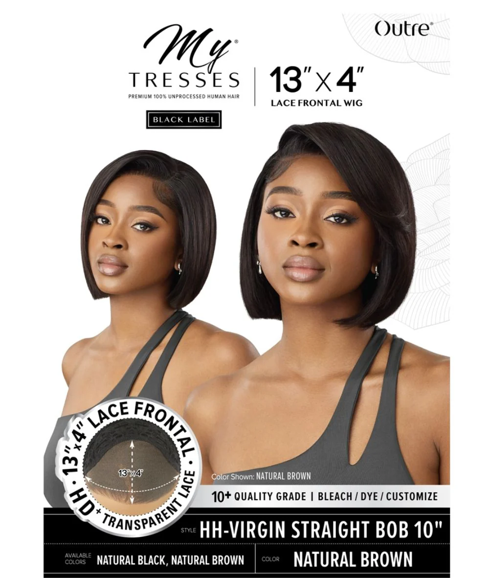 Outre Mytresses Black Label Hh Lace Front Wig 13X4 Virgin Straight Bob 10" - Image 4