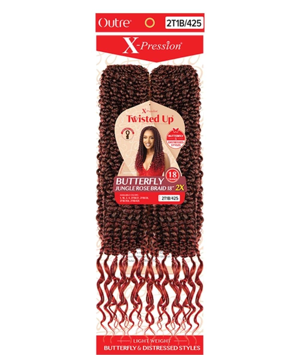 Outre X-Pression 2X Butterfly Jungle Rose Braid 18" - Image 2