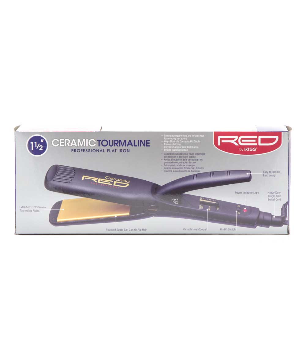 Red By Kiss Ceramic Tourmaline Professional Iron 450F - Image 8