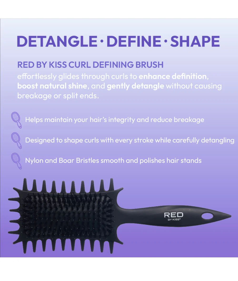 Red By Kiss Curl Defining Brush Nylon & Boar - Image 3