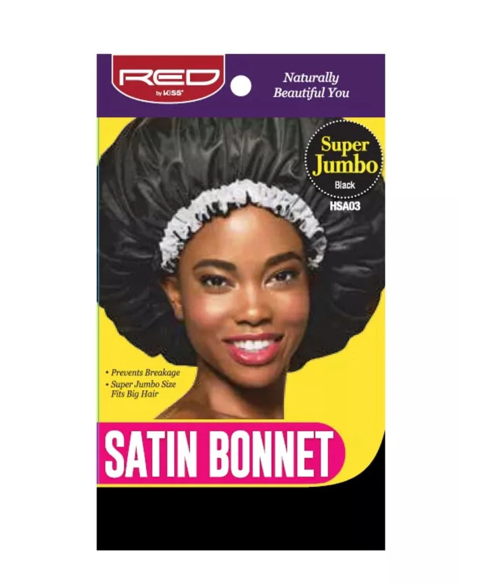 Red By Kiss Hsa03 Satin Bonnet Super Jumbo [Black] - Image 2