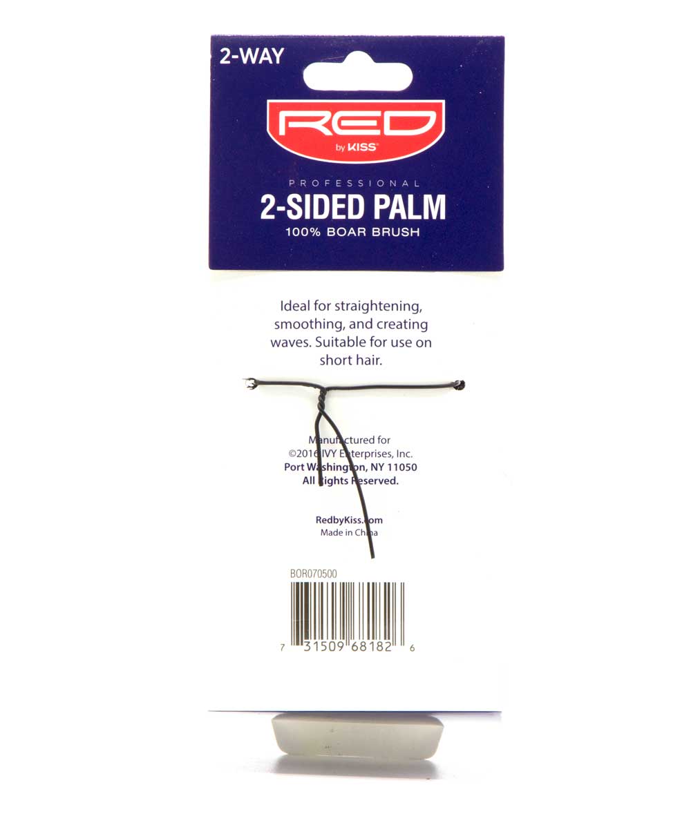 Red By Kiss Professional 2-Sided Palm 100% Boar Brush Smooth Styling #Bor07 - Image 2