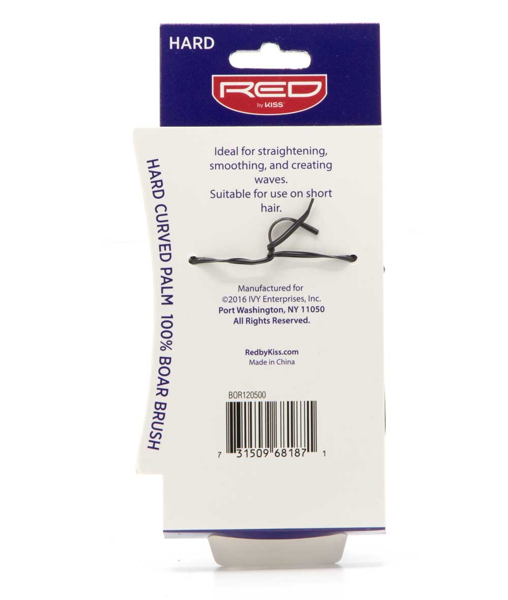 Red By Kiss Professional Hard Curved Palm Boar Bristle Brush Superior Handling #Bor12 - Image 2
