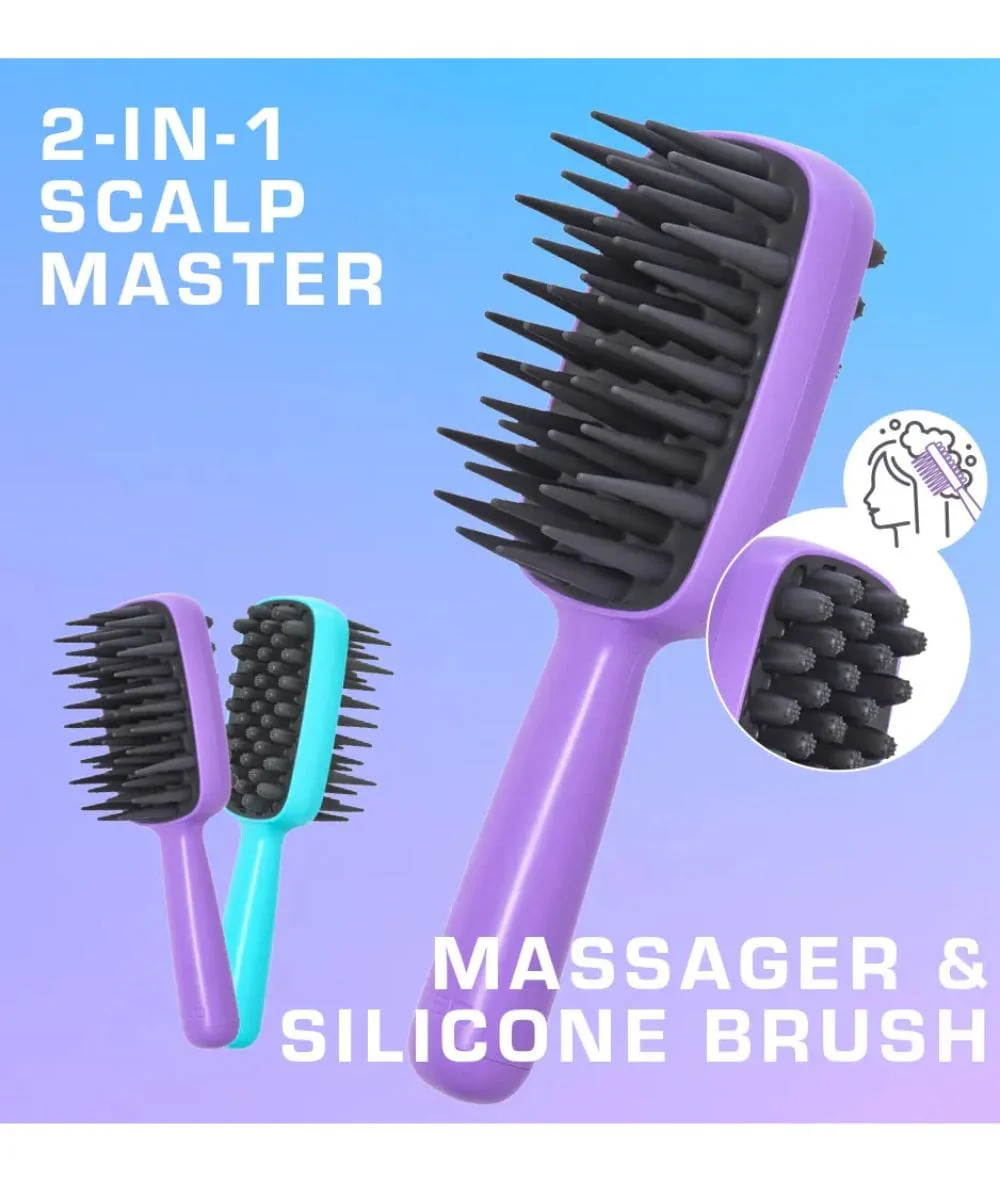 Red By Kiss Scalp Master 2-Sided Massager & Silicone Brush - Image 4