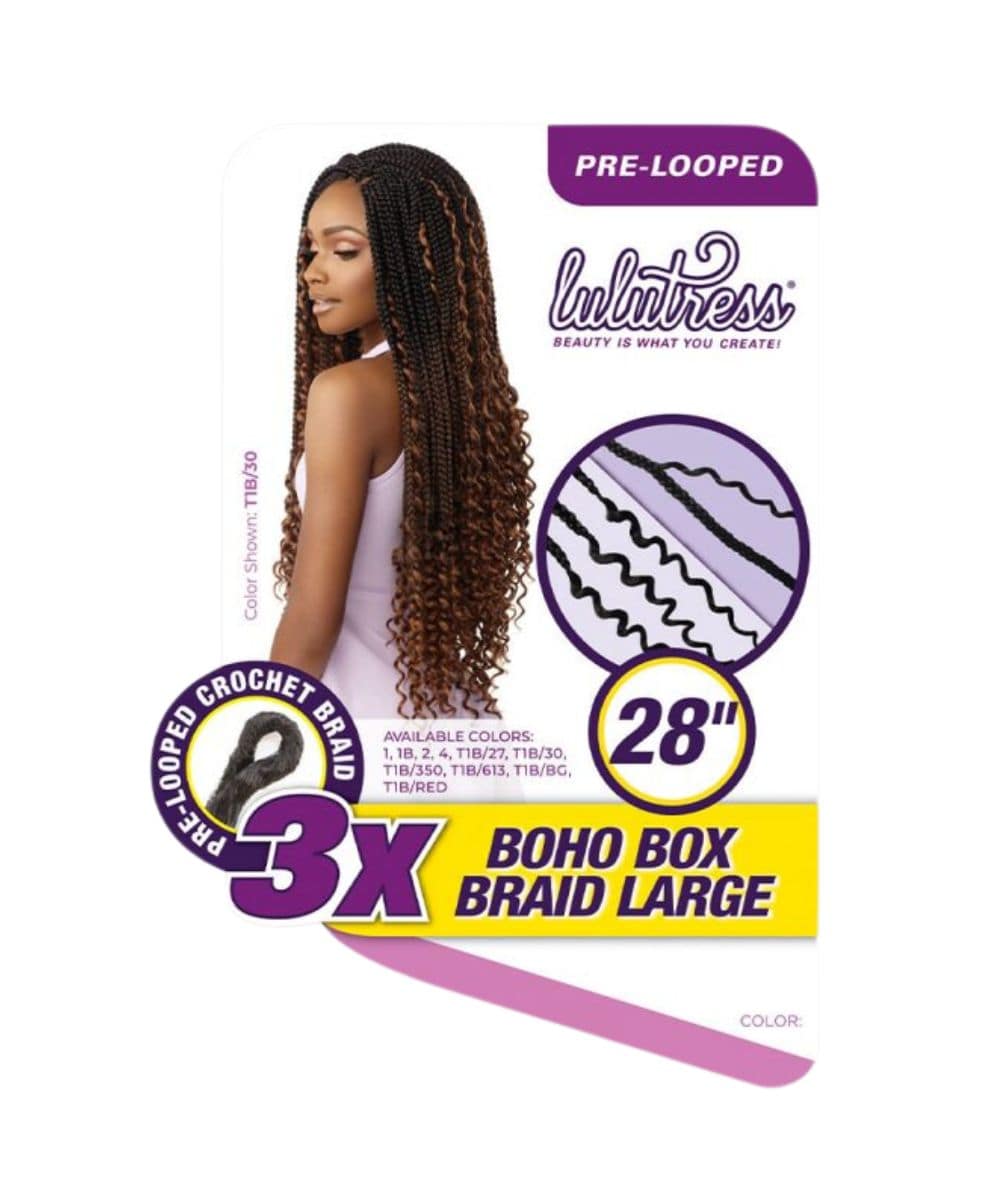 Sensationnel Lulutress Crochet Braid 3X Boho Box Braid Large 28 - Image 5