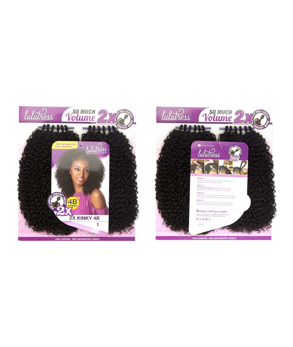 Sensationnel Lulutress Pre-Looped Crochet Braid 2X - Kinky 4B - Image 2