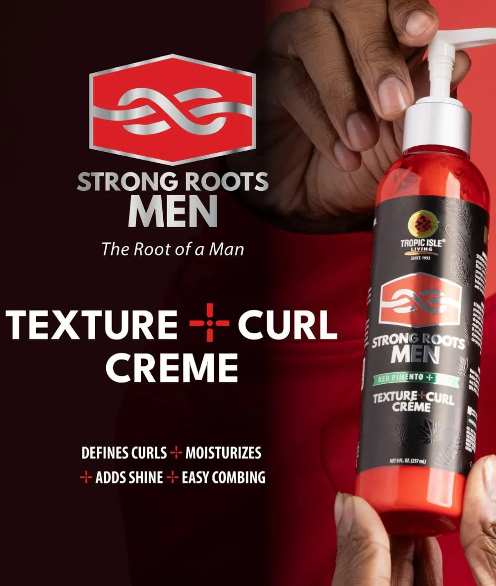 Tropic Isle Living Strong Roots Men Texture & Curl Creme 8oz - Image 3